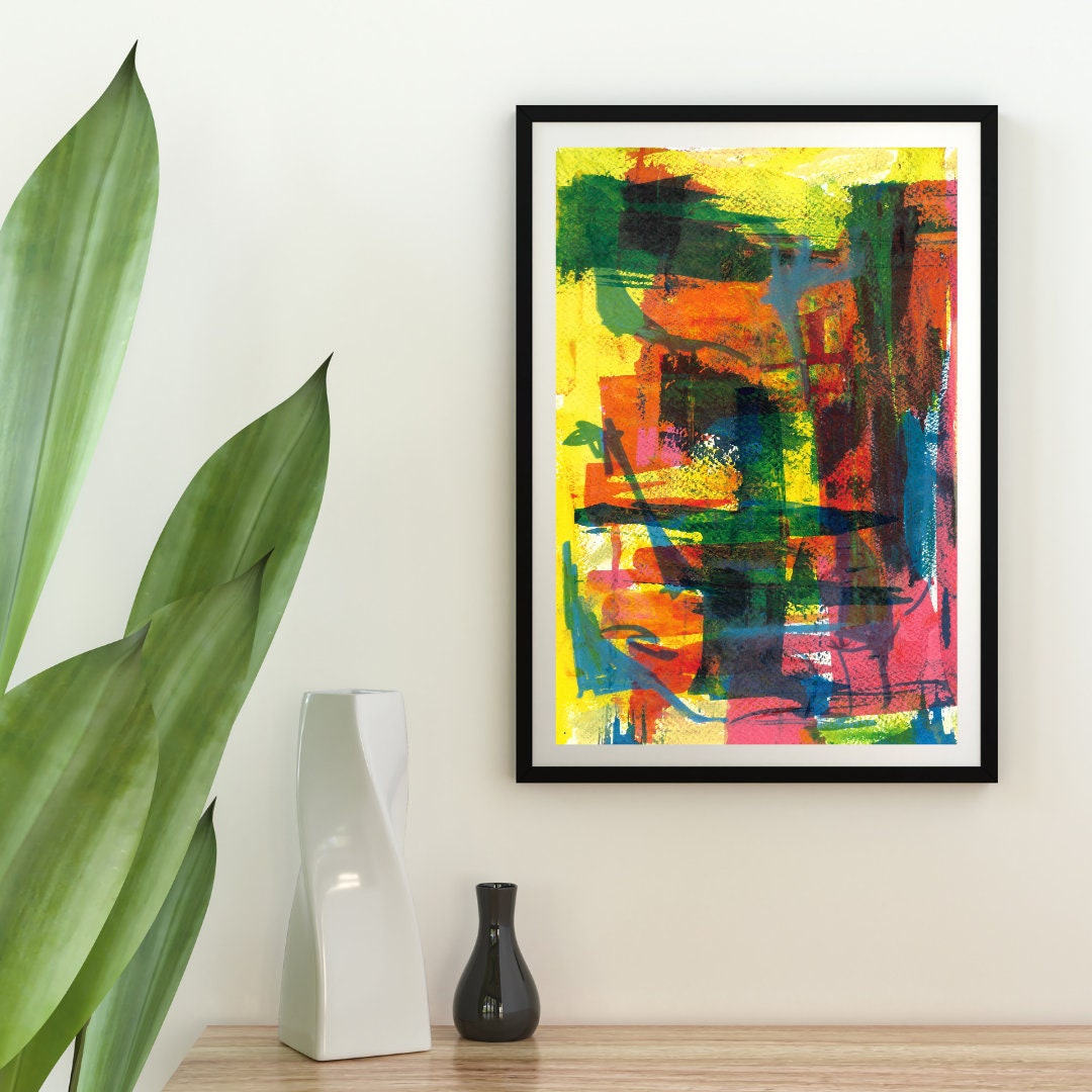 ORIGINAL ABSTRACT ART, mixed media, abstract art, wall art, office art