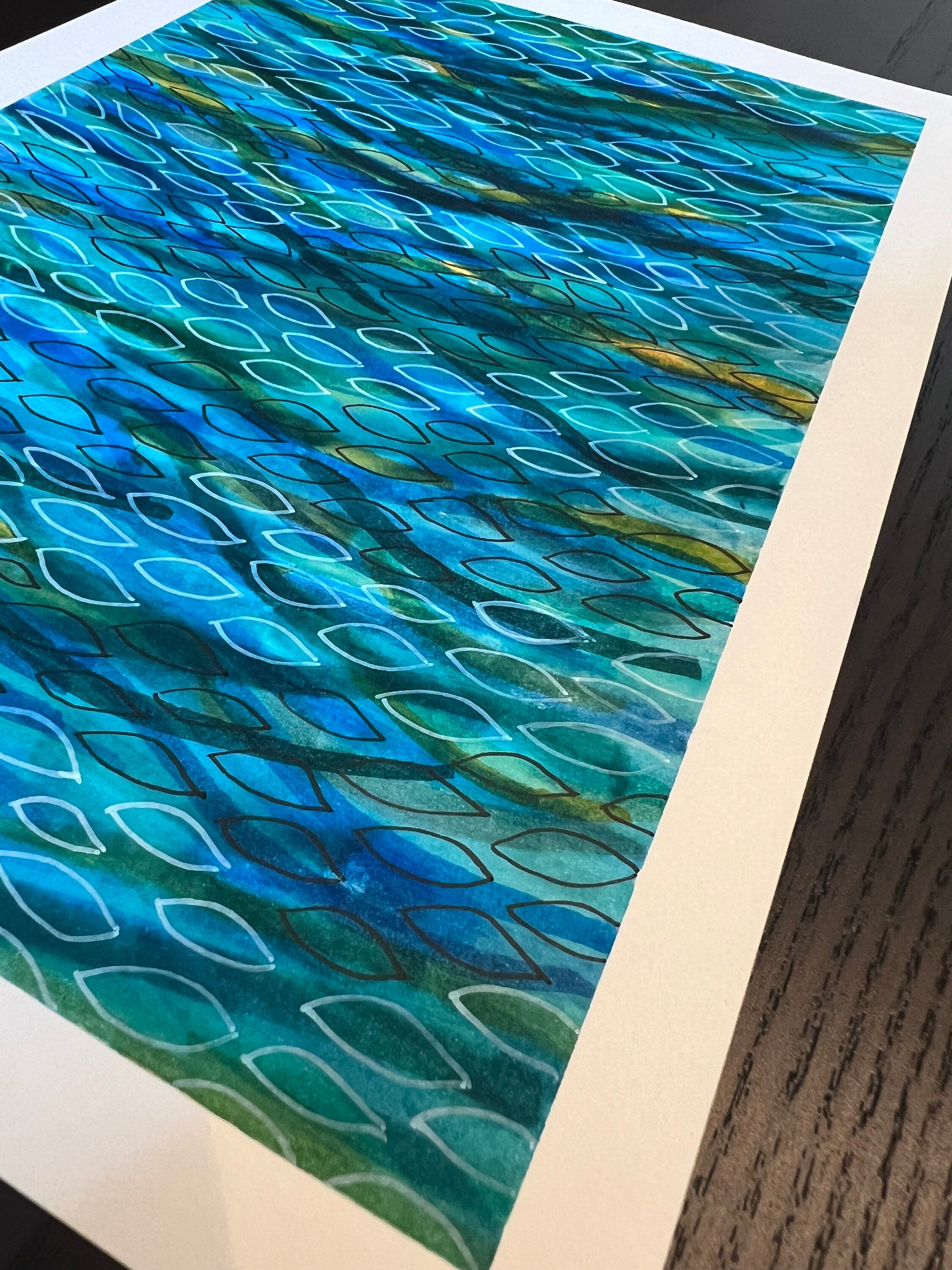 Original abstract art, acrylic painting, pattern art, gift for mum, abstract wall art, abstract sea painting