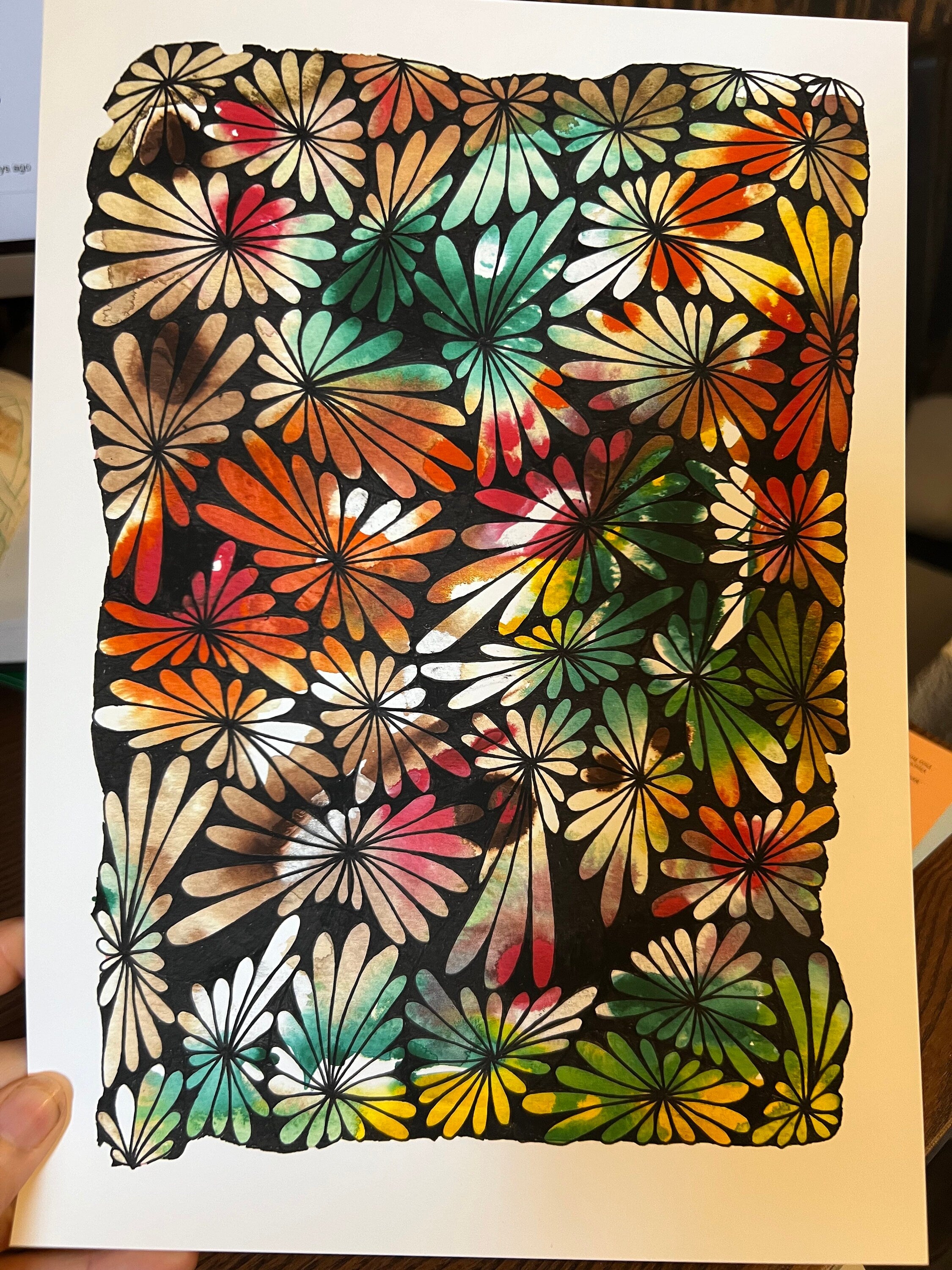 Flower print | acrylic painting | flowers |  abstract wall art