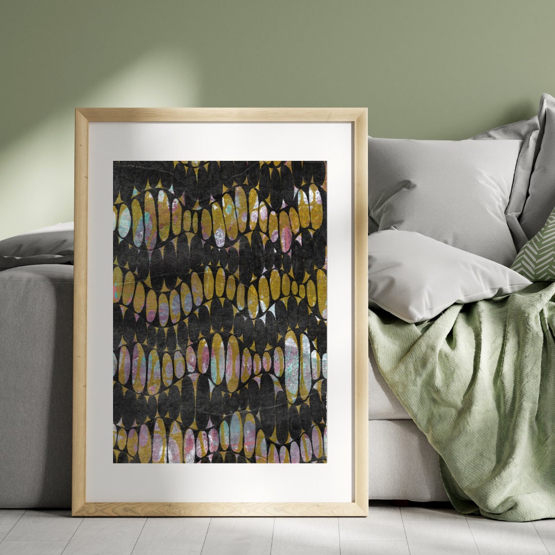 ORIGINAL ABSTRACT ART, mixed media, blue abstract art, wall art