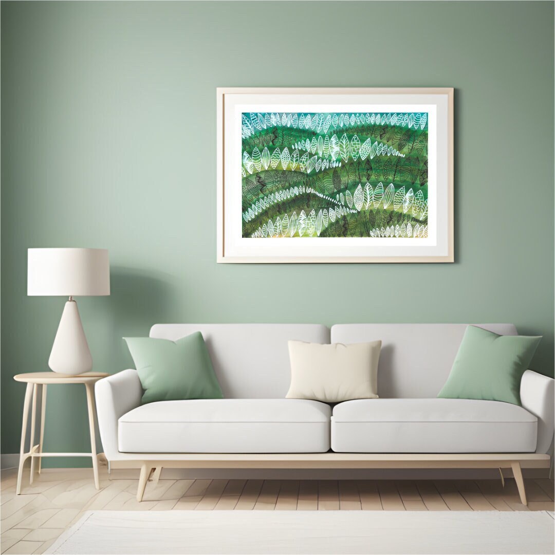 Original abstract art, acrylic painting, pattern art, gift for mum, abstract wall art, abstract landscape