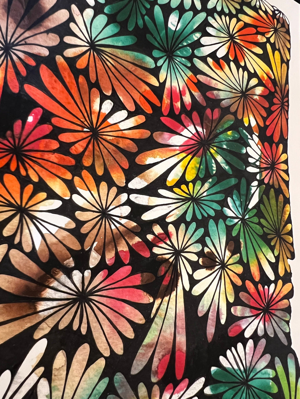Flower print | acrylic painting | flowers |  abstract wall art