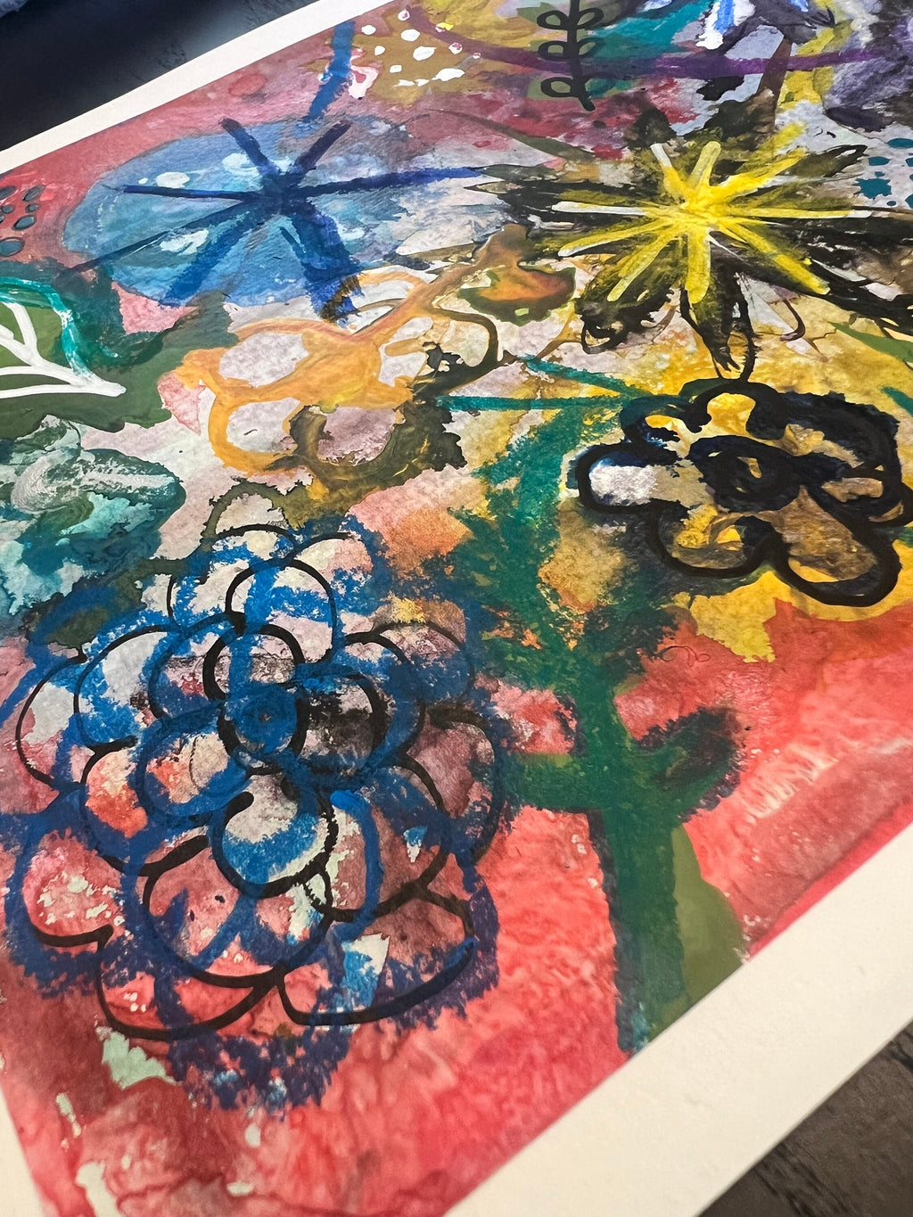 Original abstract art |acrylic painting  flowers