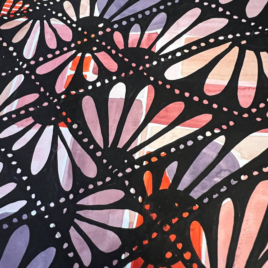Colorful abstract pattern on a black background