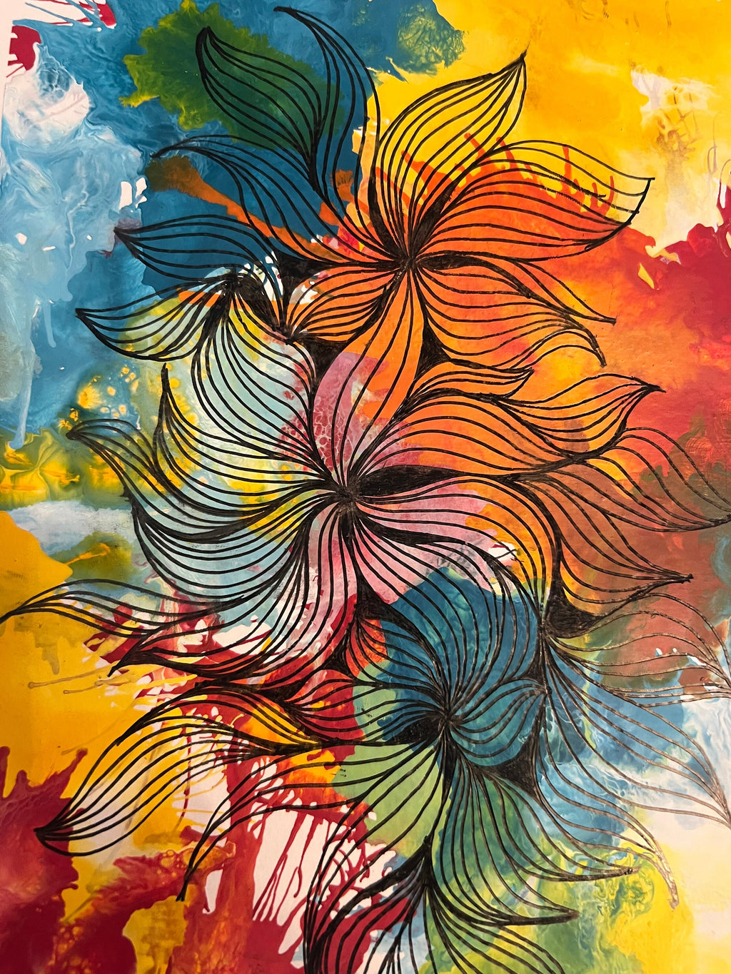 Abstract art print | Nature wall art | A4 print office | Acrylic artwork