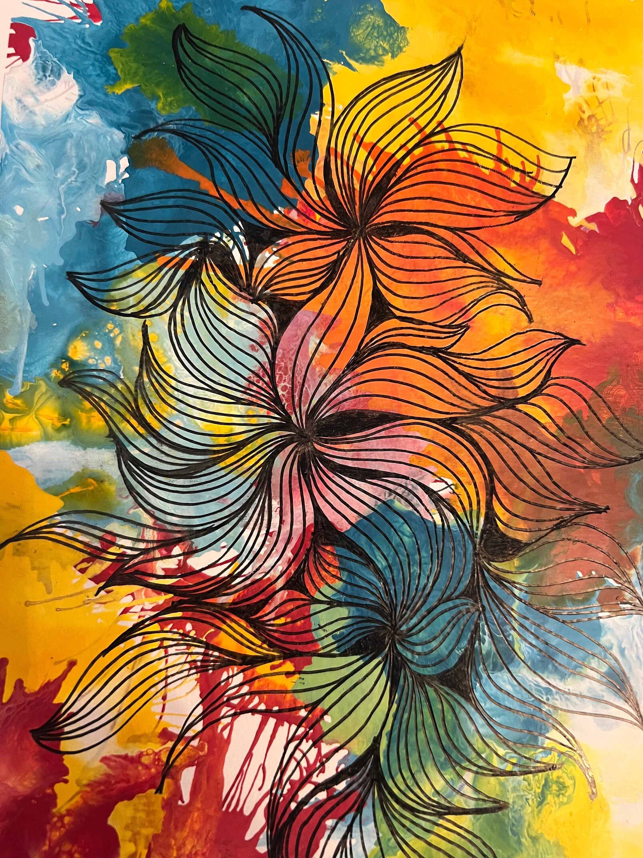 Abstract art print | Nature wall art | A4 print office | Acrylic artwork