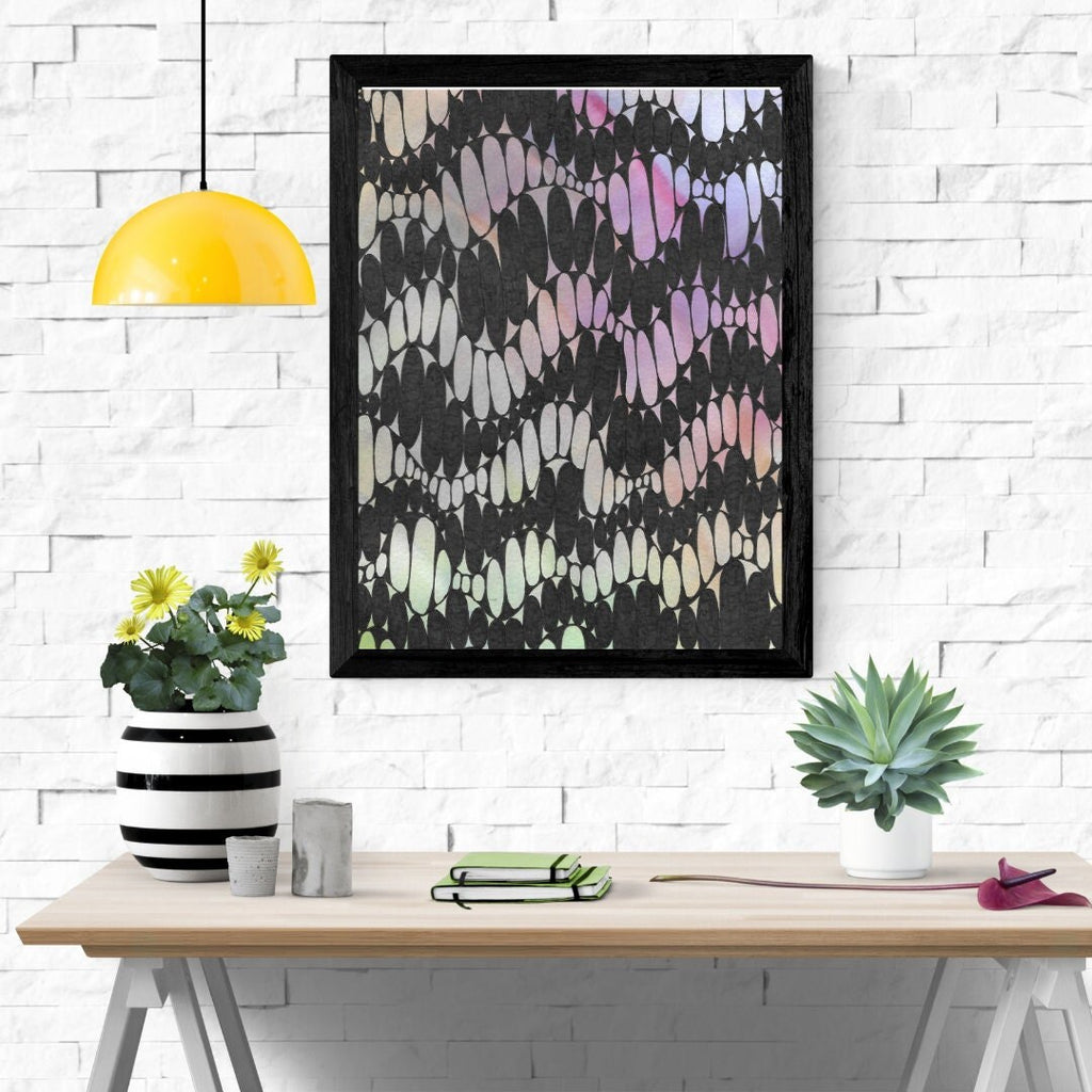 ORIGINAL ABSTRACT ART, mixed media,black abstract art, wall art