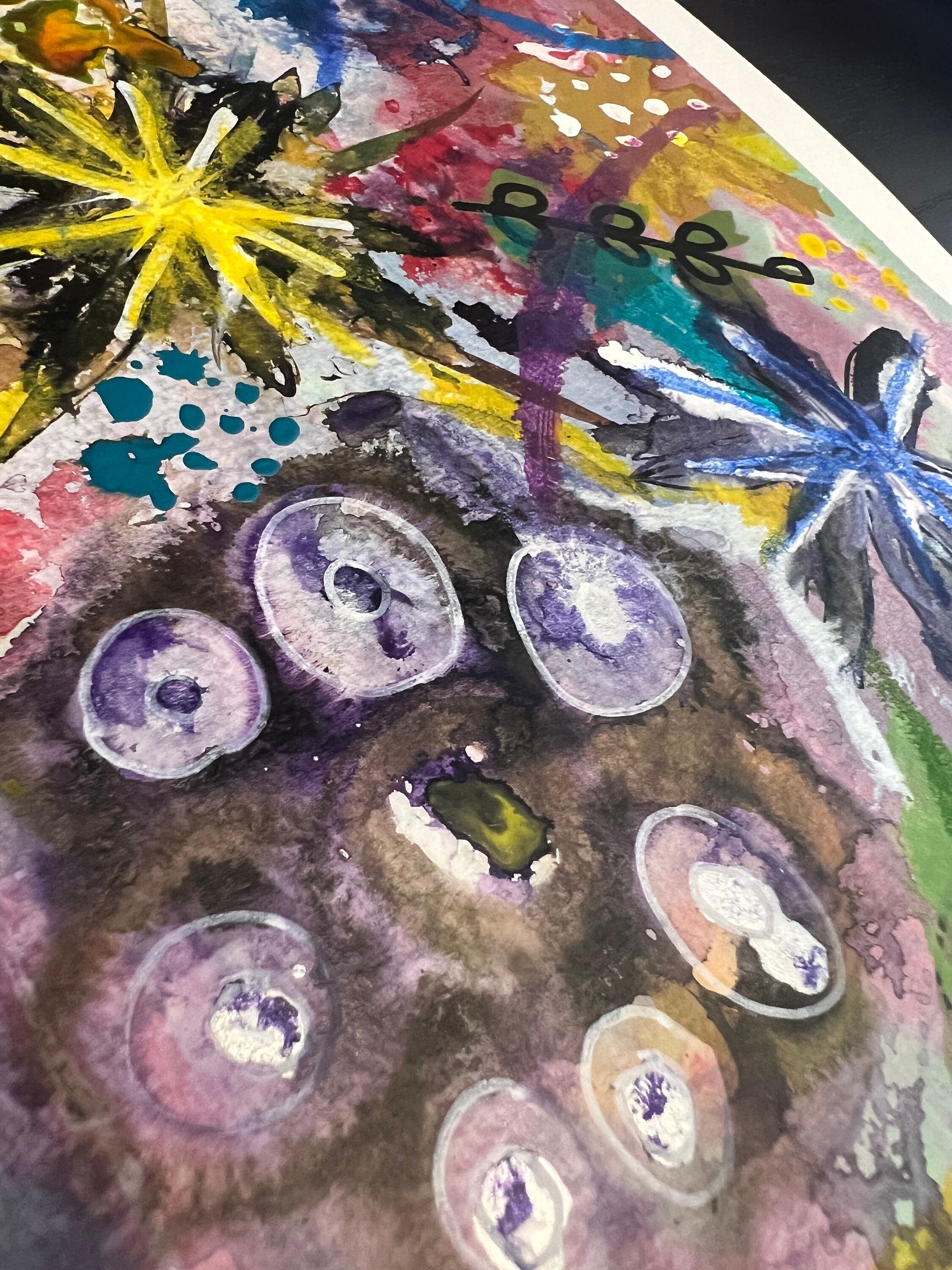 Original abstract art |acrylic painting  flowers