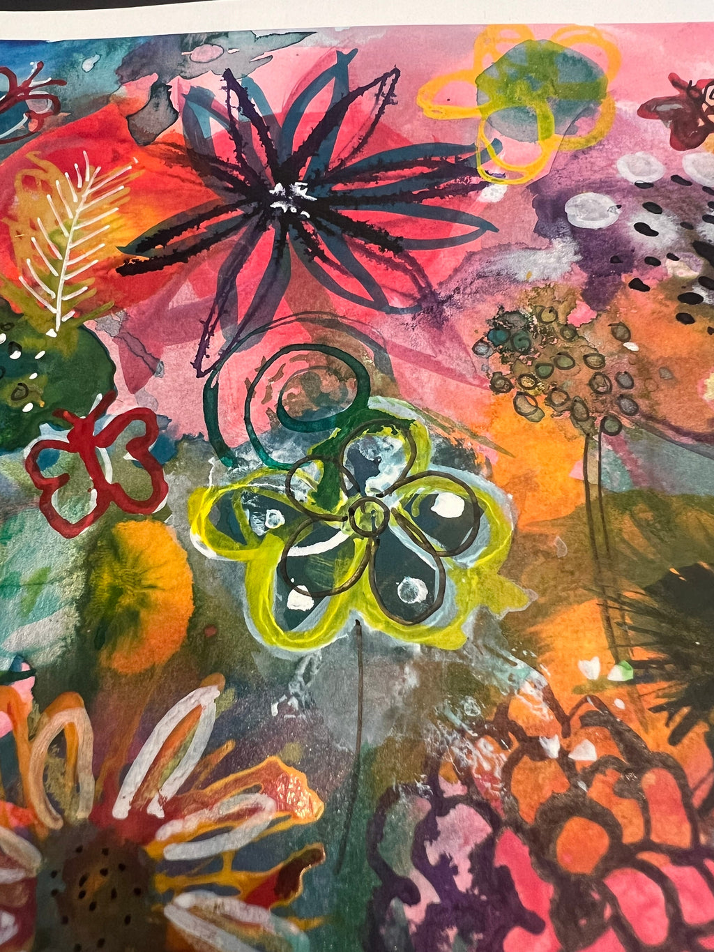 Original abstract art | acrylic painting | floral abstract