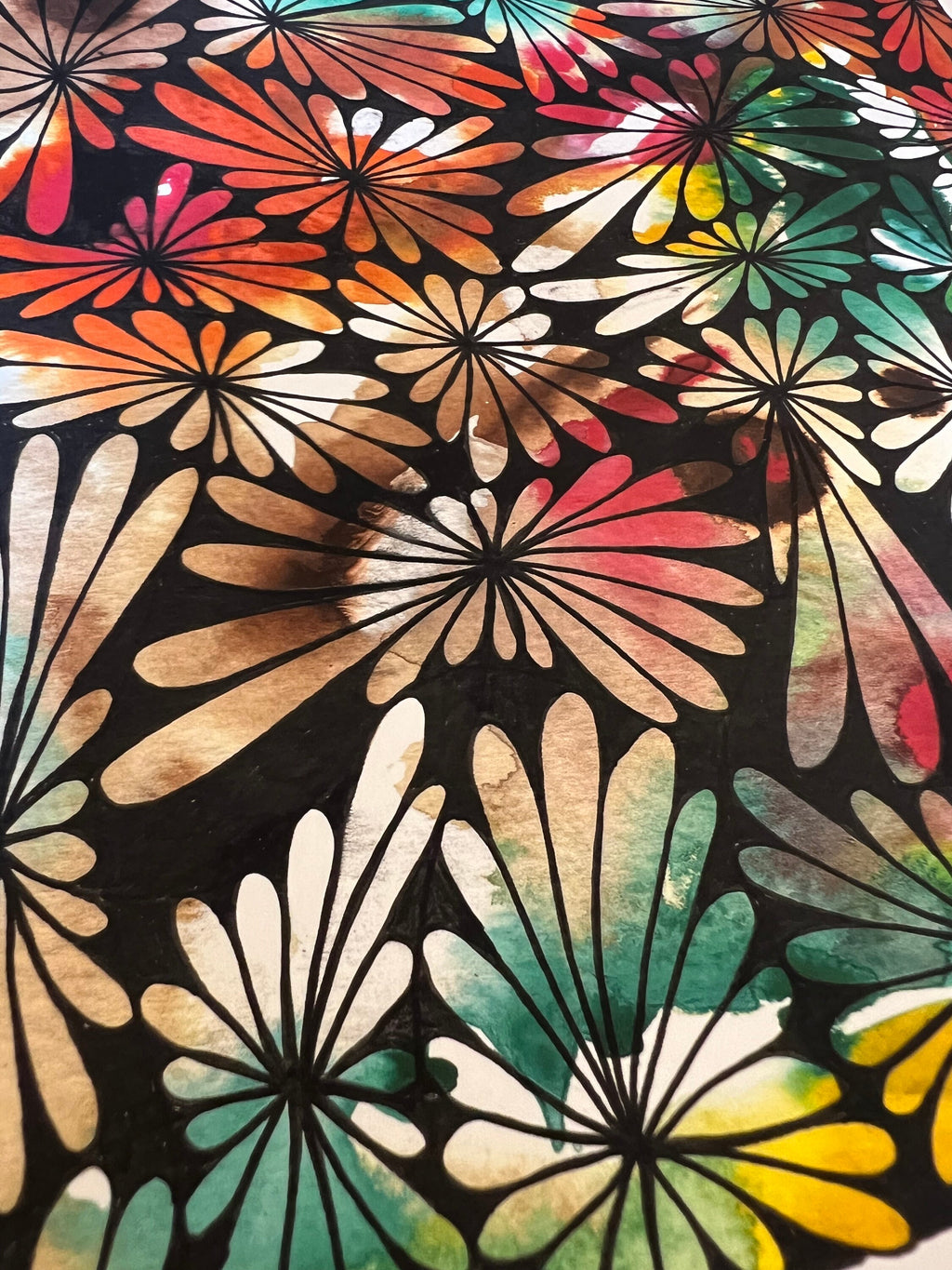 Flower print | acrylic painting | flowers |  abstract wall art