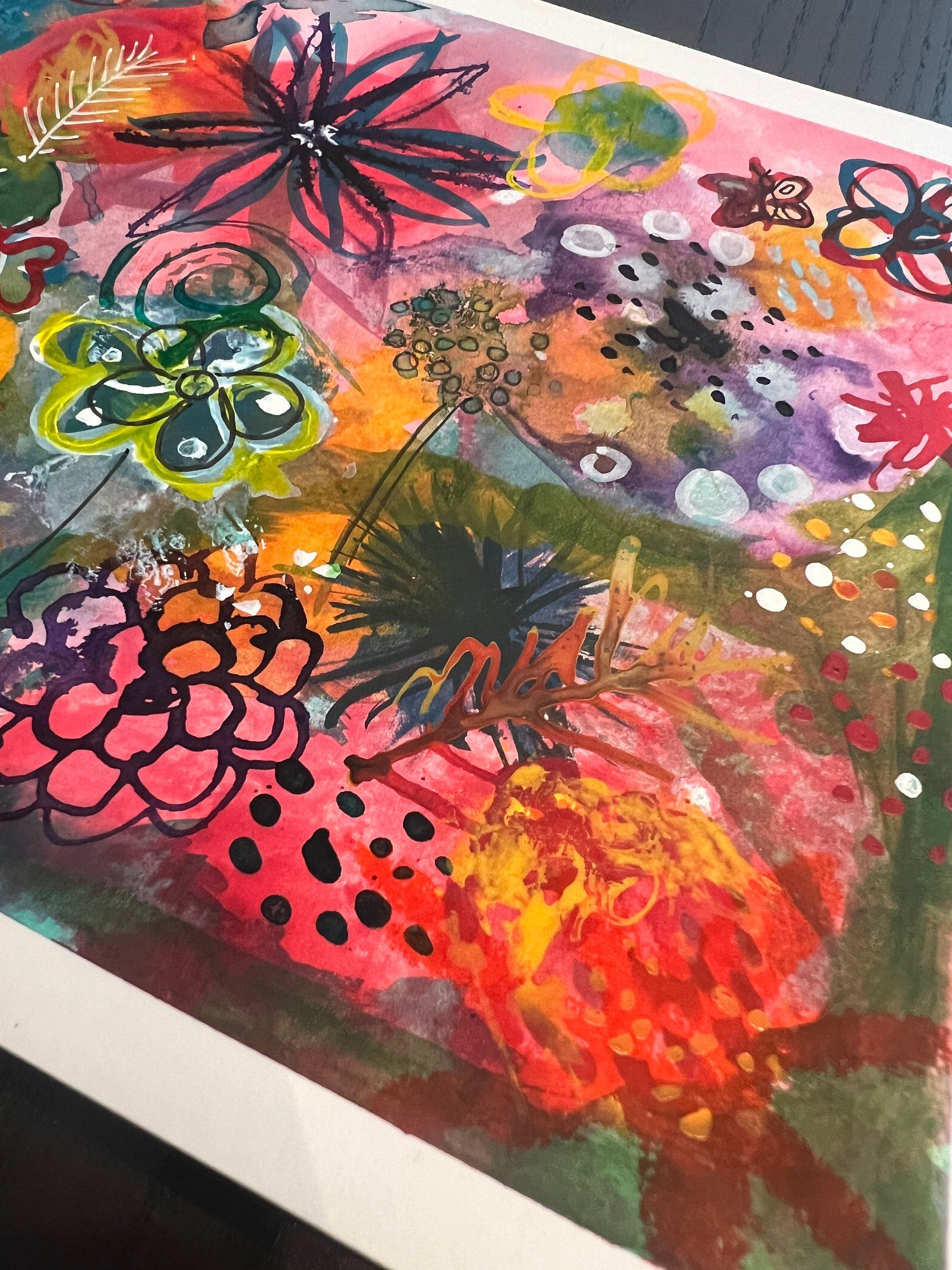 Original abstract art | acrylic painting | floral abstract