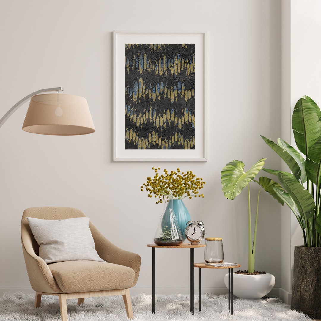 ORIGINAL ABSTRACT ART, mixed media,Gold abstract art, wall art