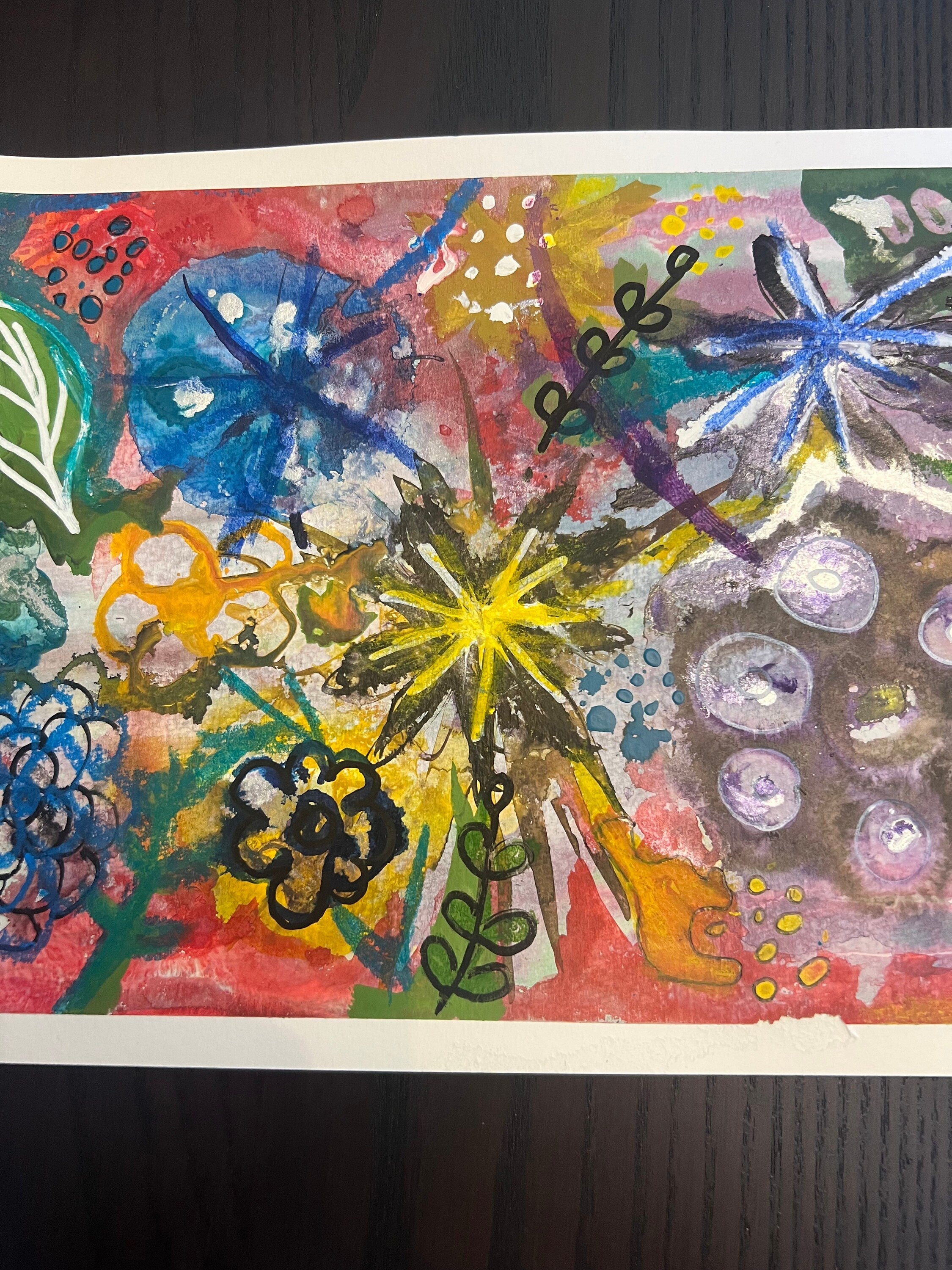 Original abstract art |acrylic painting  flowers