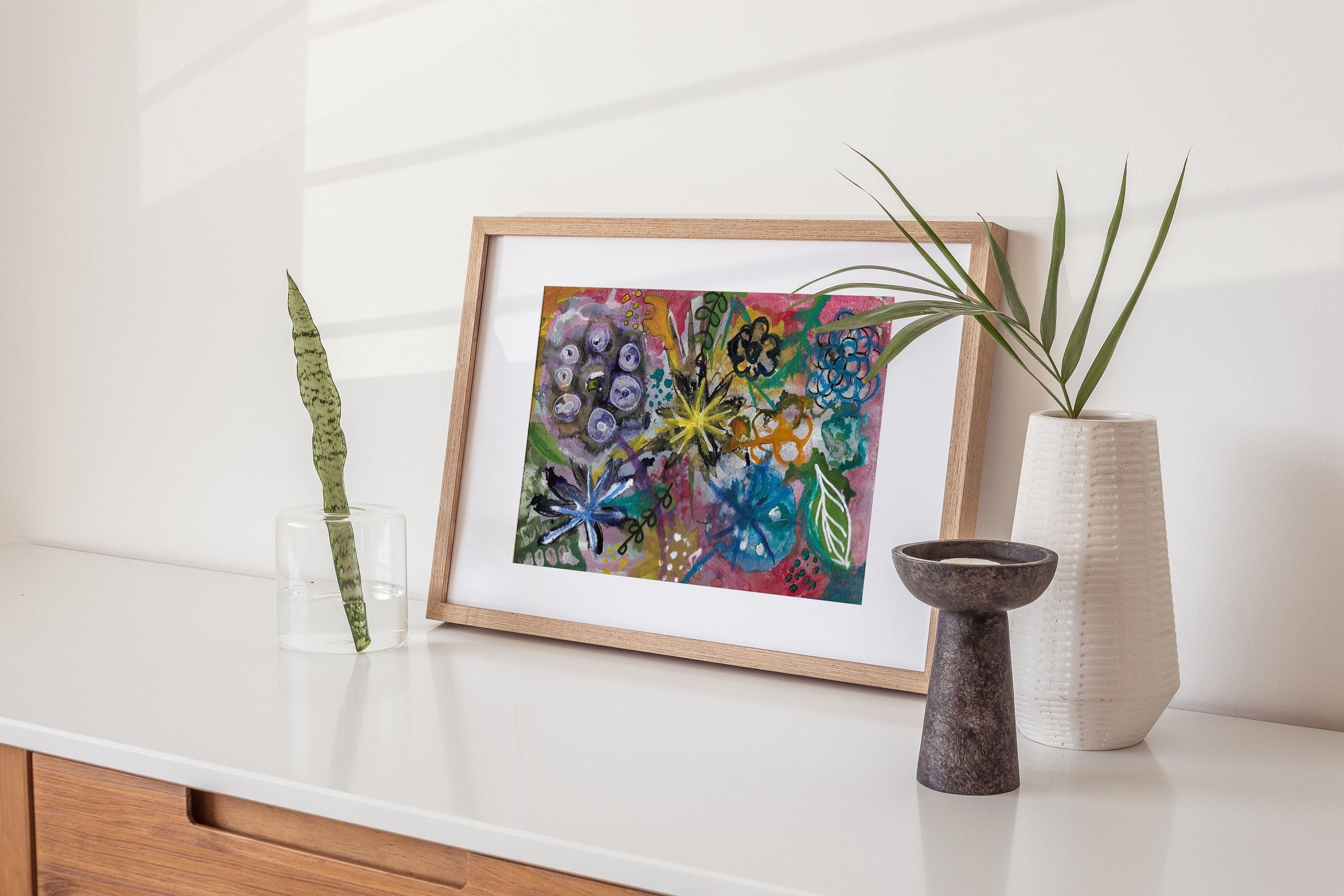 Original abstract art |acrylic painting  flowers