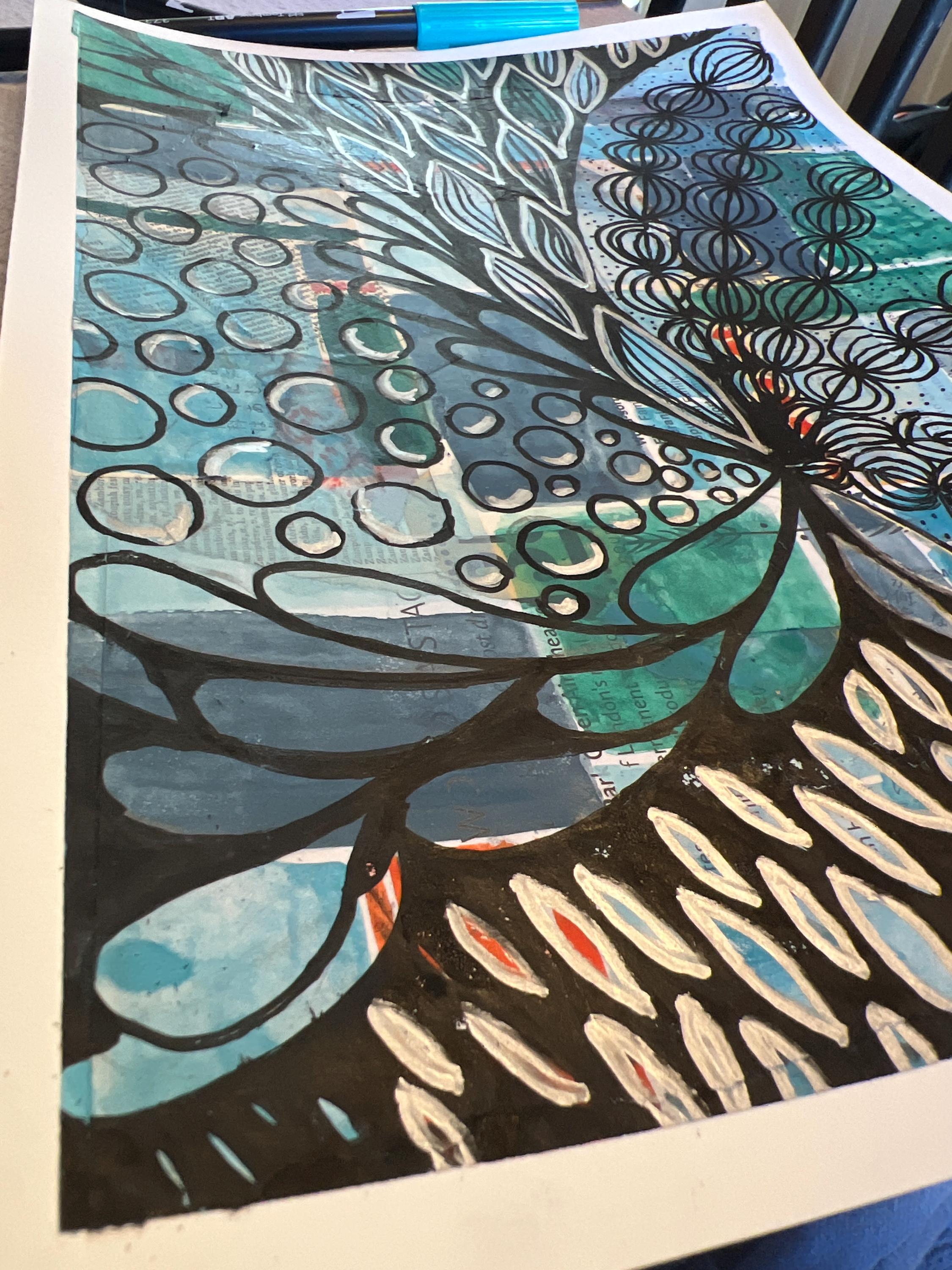 Abstract art print | Nature wall art | A4 print office | Acrylic artwork