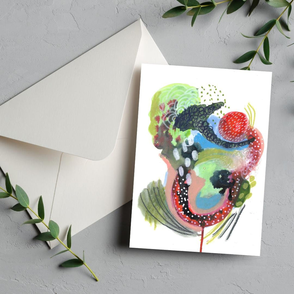 Abstract Art Greeting Card: Gathering Place Design