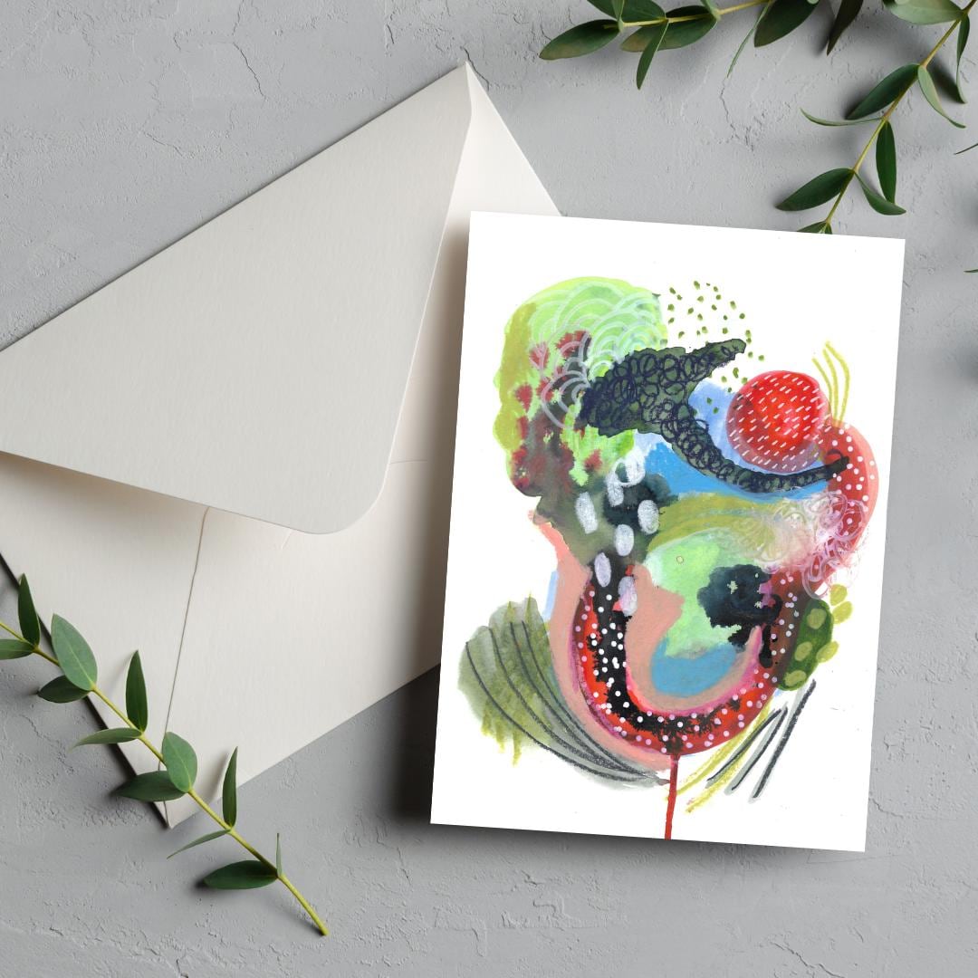 Abstract Art Greeting Card: Gathering Place Design