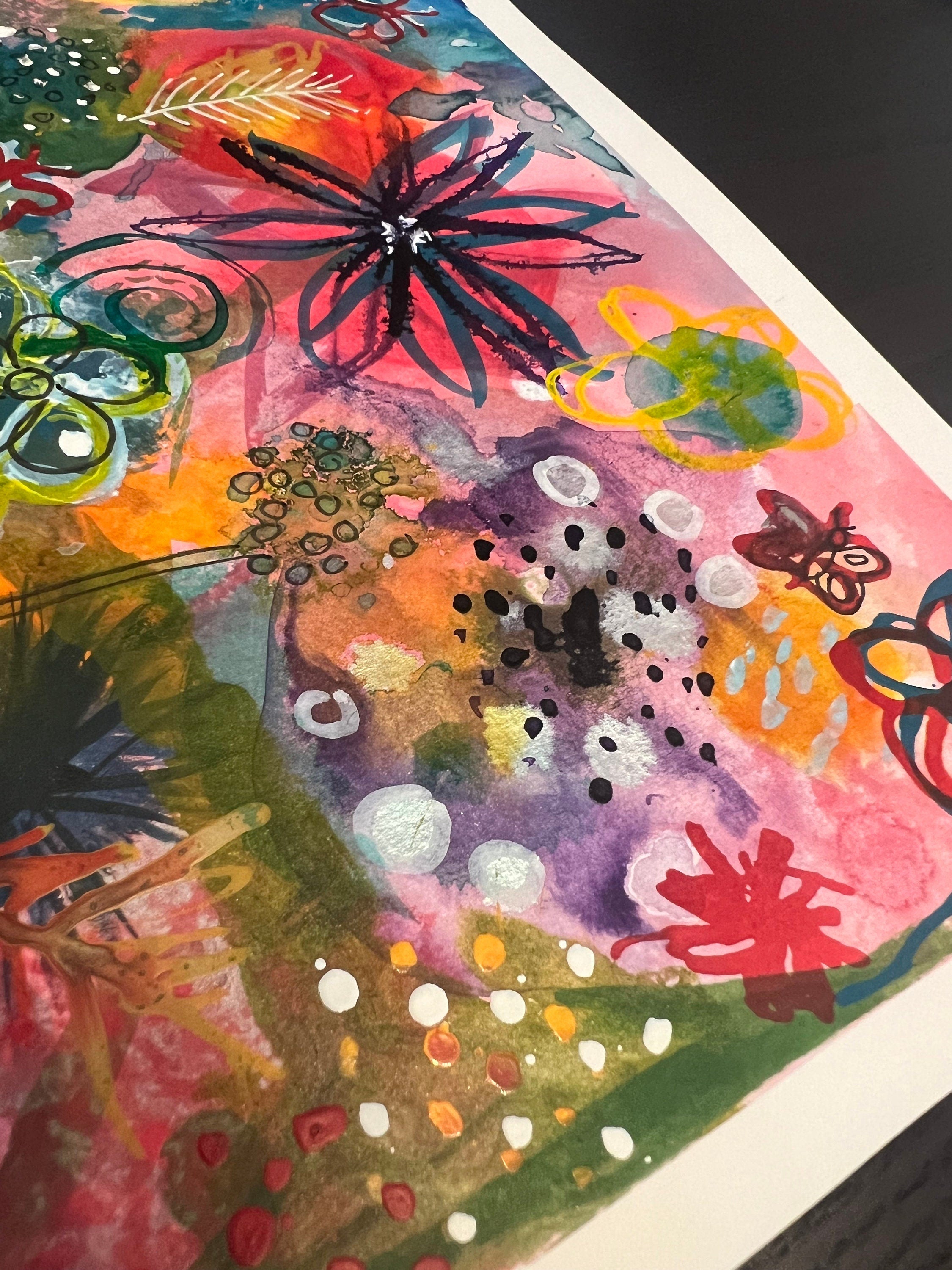 Original abstract art | acrylic painting | floral abstract