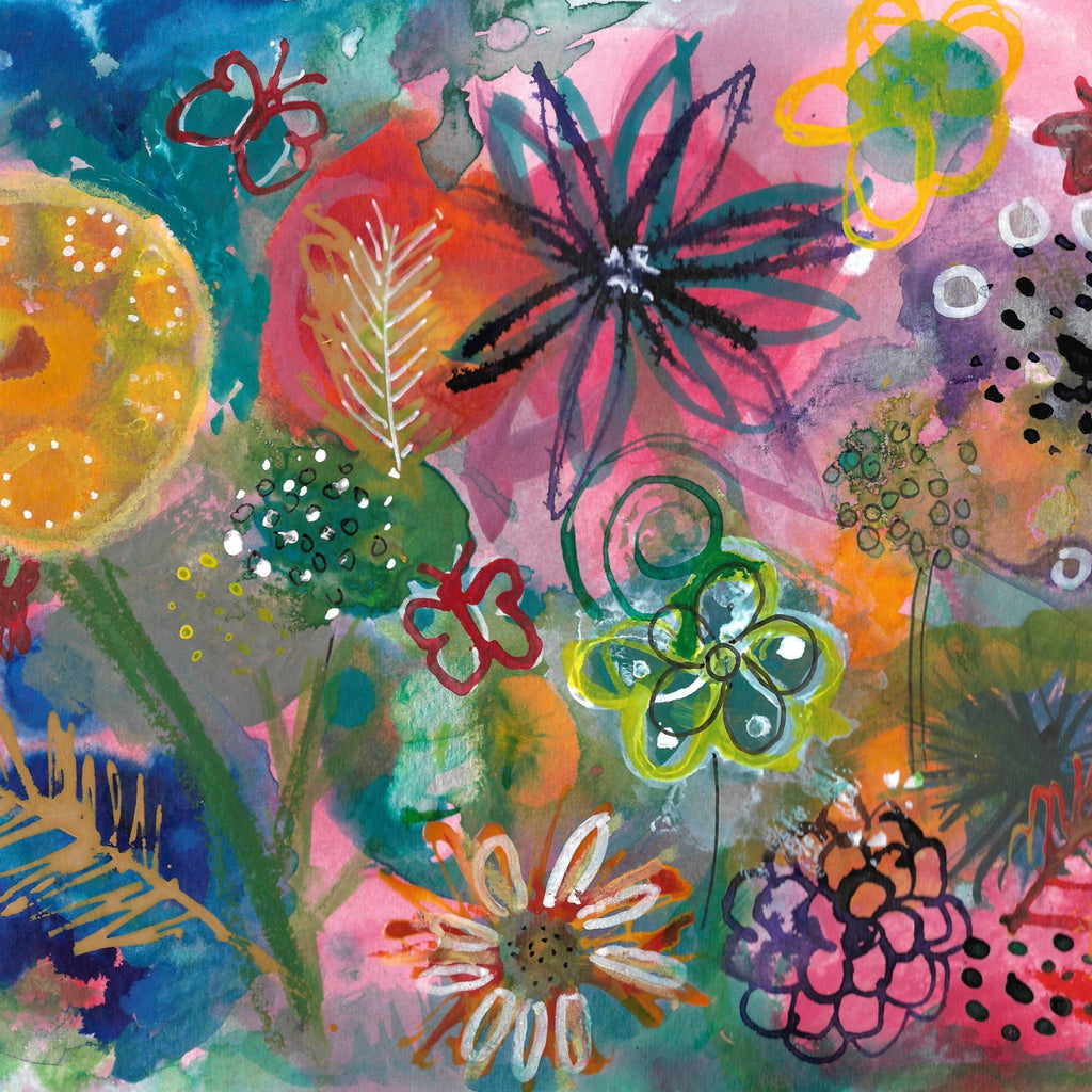 Original abstract art | acrylic painting | floral abstract