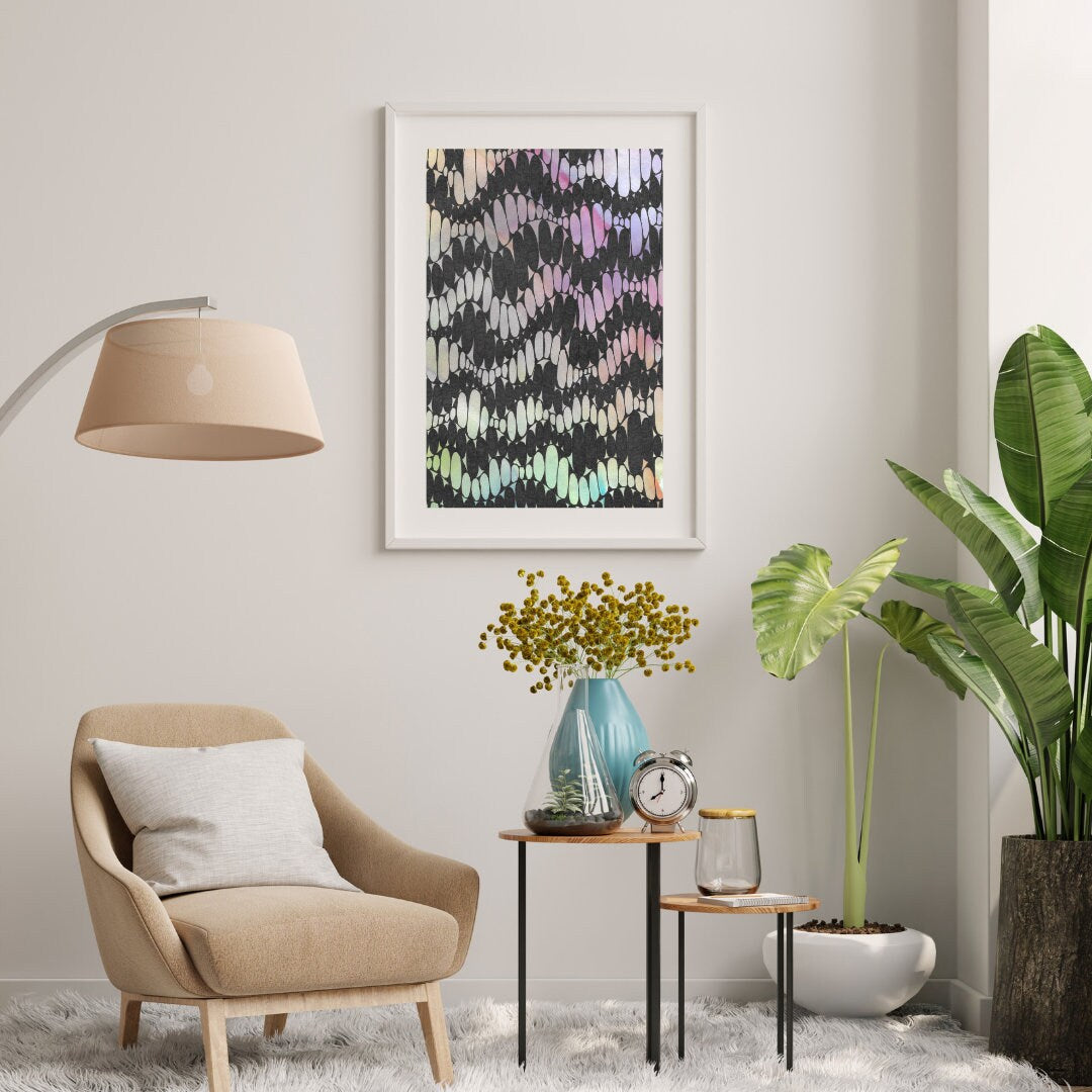 ORIGINAL ABSTRACT ART, mixed media,black abstract art, wall art