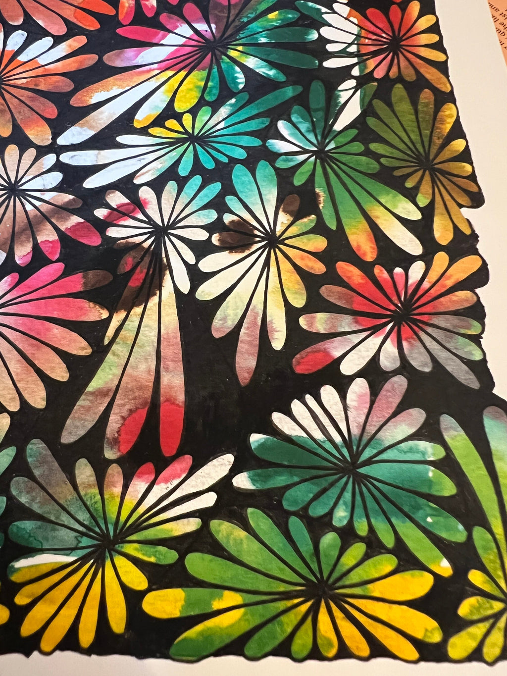 Flower print | acrylic painting | flowers |  abstract wall art