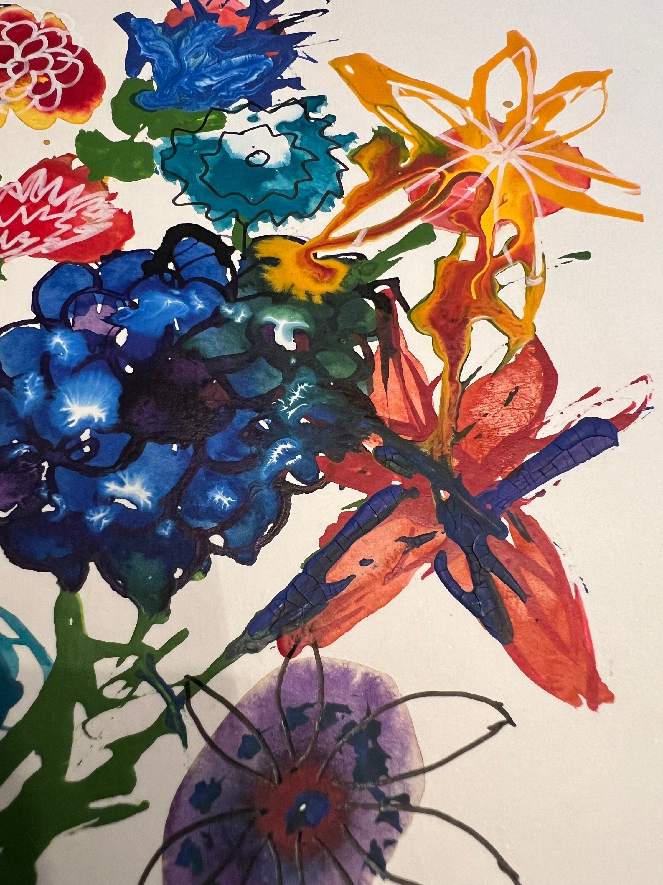 Original abstract art |acrylic painting | flowers in a vase | floral abstract