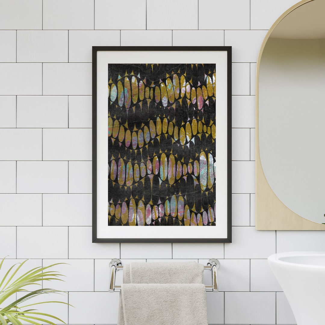 ORIGINAL ABSTRACT ART, mixed media, blue abstract art, wall art