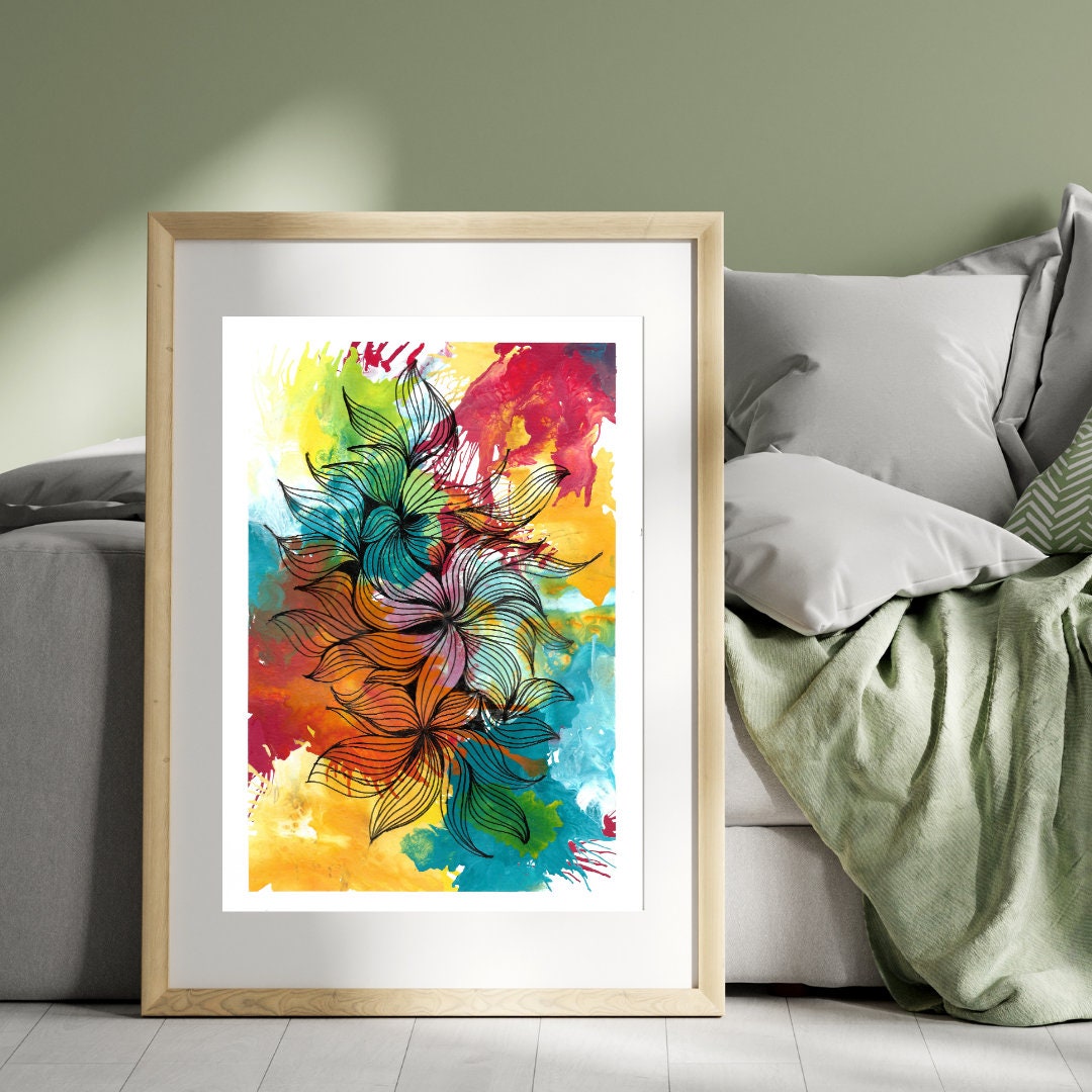 Abstract art print | Nature wall art | A4 print office | Acrylic artwork