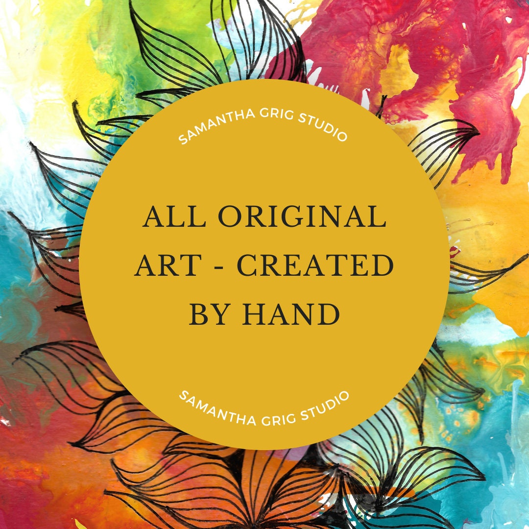Original abstract art |acrylic painting | flowers in a vase | floral abstract