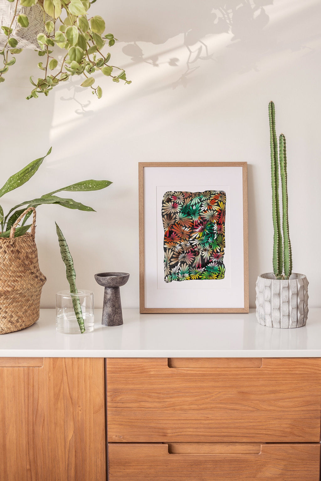 Flower print | acrylic painting | flowers |  abstract wall art