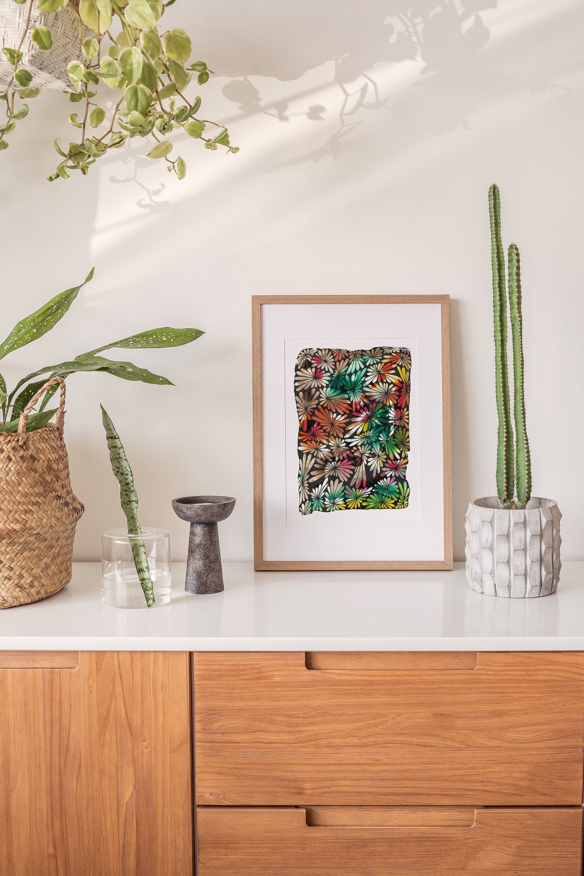 Flower print | acrylic painting | flowers |  abstract wall art