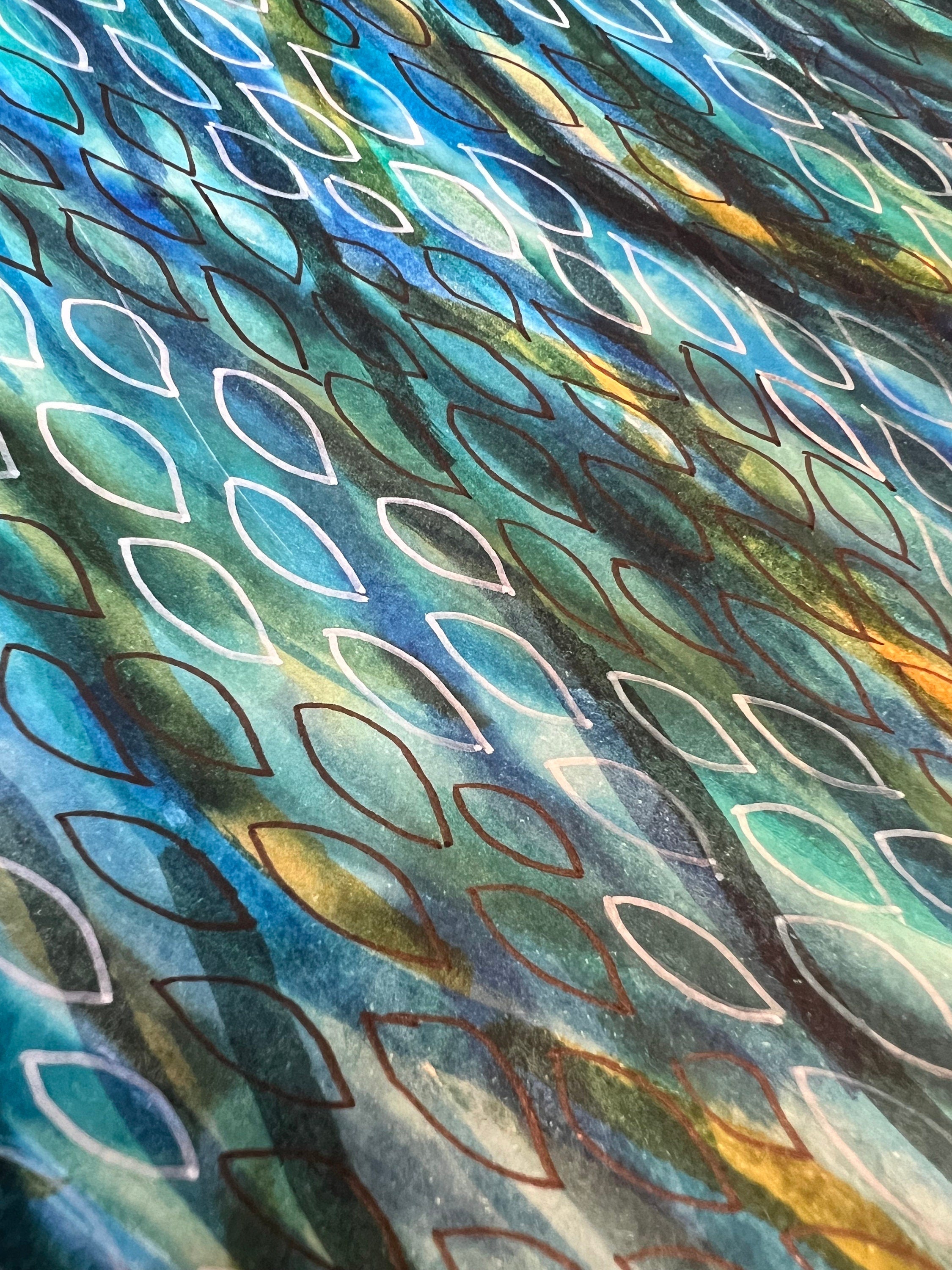 Original abstract art, acrylic painting, pattern art, gift for mum, abstract wall art, abstract sea painting