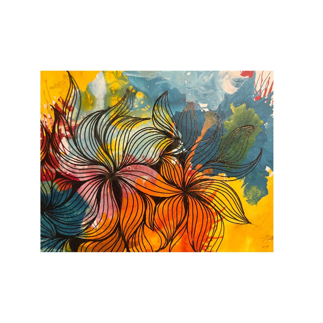 Abstract art print | Nature wall art | A4 print office | Acrylic artwork